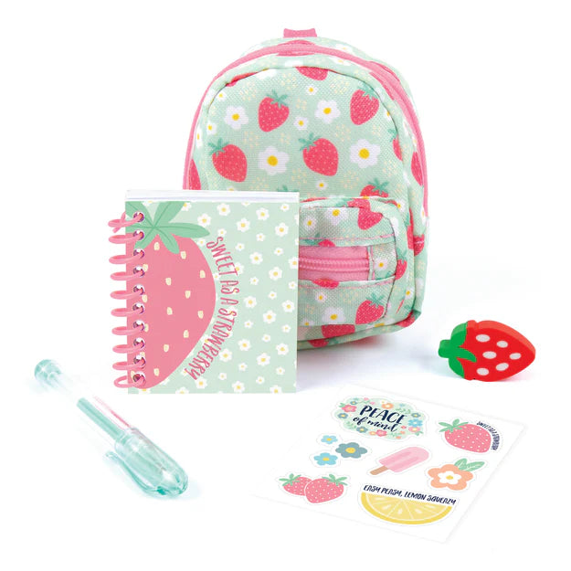Adventure Fun Mini Backpack Keychain With Stationery