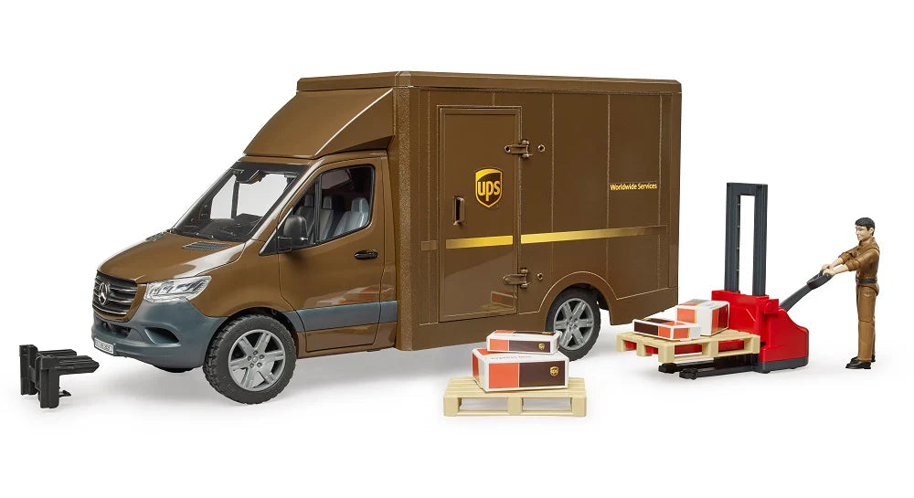 Mercedes-Benz Sprinter UPS Truck With Driver And Accessories