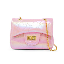 Load image into Gallery viewer, Shiny Dotted Heart Classi Handbag Pink