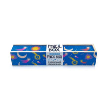Load image into Gallery viewer, Cosmic Wooden Pencil Box &amp; Colored Pencils