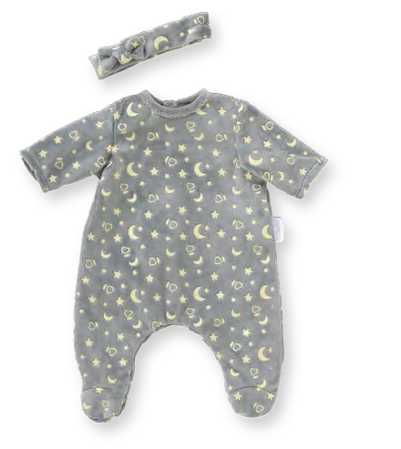 14" Pajamas & Headband Glow In The Dark Outfit