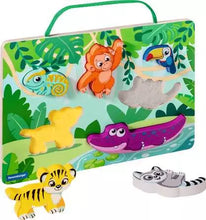 Load image into Gallery viewer, Play+ Wooden Touch &amp; Play Puzzle In The Jungle