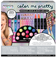 Load image into Gallery viewer, Color Me Pretty Hair &amp; Body Art Kit