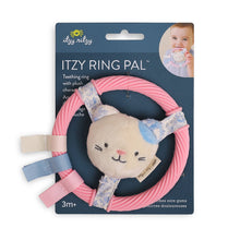 Load image into Gallery viewer, Itzy Ring Pal Teething Ring With Plush Pink Kitty