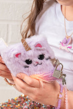 Load image into Gallery viewer, Caticorn Furry Journal With Lock &amp; Pen