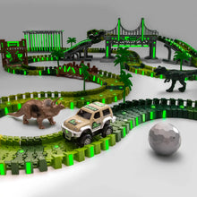 Load image into Gallery viewer, Dino's Journey Glow In The Dark Toy Track Set In Bag