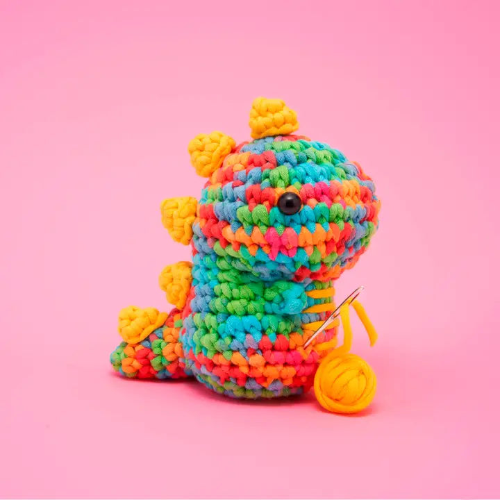 Fred The Rainbow Dinosaur Beginner Crochet Kit