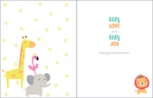 Load image into Gallery viewer, Baby Blocks With Animals Baby Card