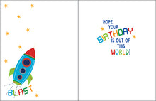 Load image into Gallery viewer, Blast Off Birthday Card