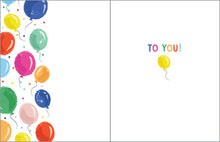 Load image into Gallery viewer, Floating Balloons Birthday Card