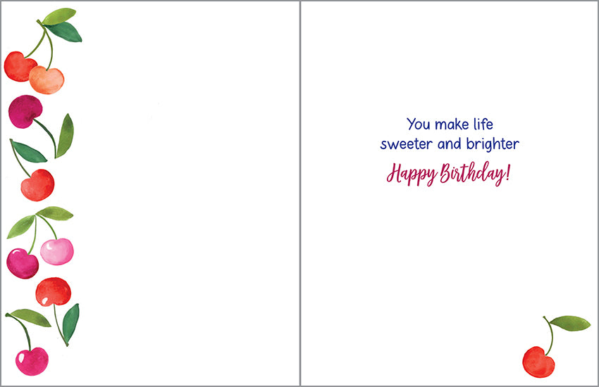 Sweet Cherries Birthday Card