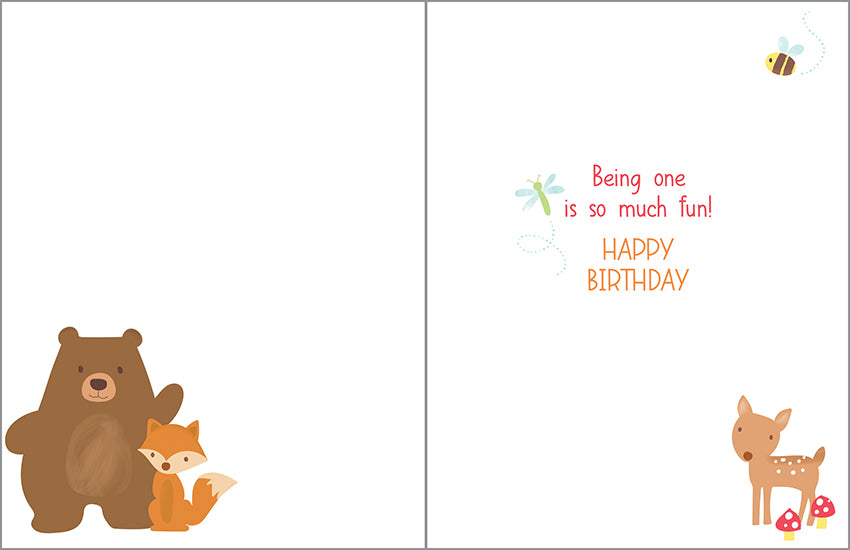 First Birthday Forest Card