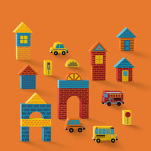 Load image into Gallery viewer, Busy City Wood Building Blocks