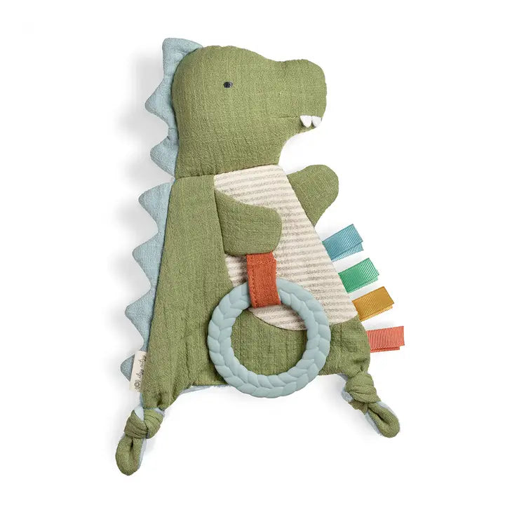 Bitzy Crinkle Sensory Toy With Teether Dino