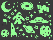 Load image into Gallery viewer, Space Everyday Glow In The Dark Wall Stickers