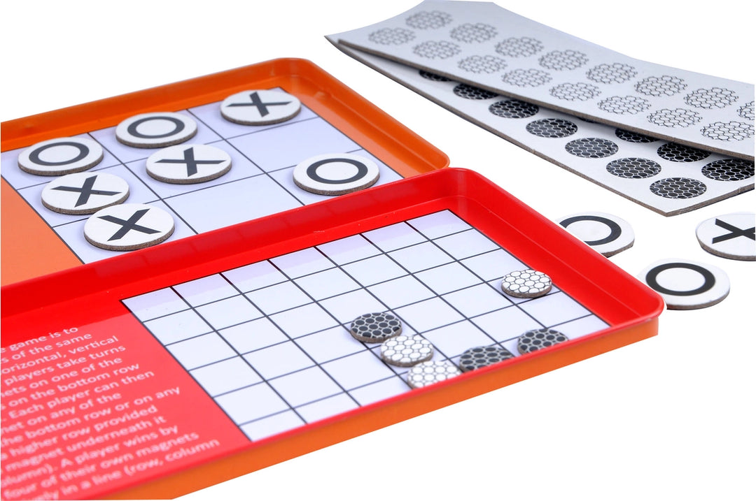 Magnetic 4 In A Row & Tic Tac Toe Travel Tin
