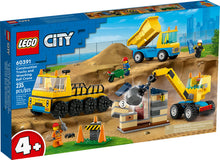 Load image into Gallery viewer, Construction Trucks And Wrecking Ball Crane