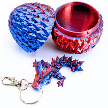 Load image into Gallery viewer, Crystal Dragon Egg Mini Keychain Fidget