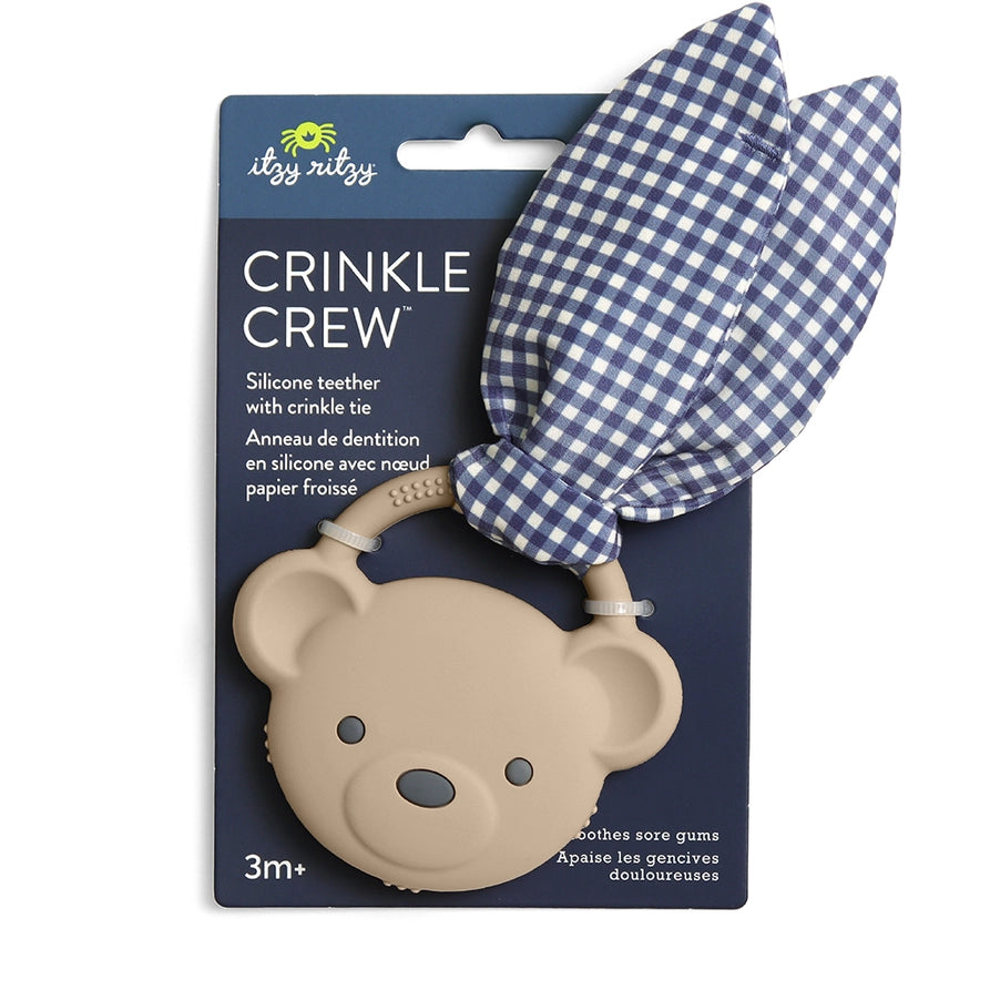 Crinkle Crew Taupe Bear
