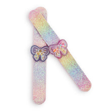Load image into Gallery viewer, Sparkling Bow Glitter Ombre Slap Bracelet With Sprinkles