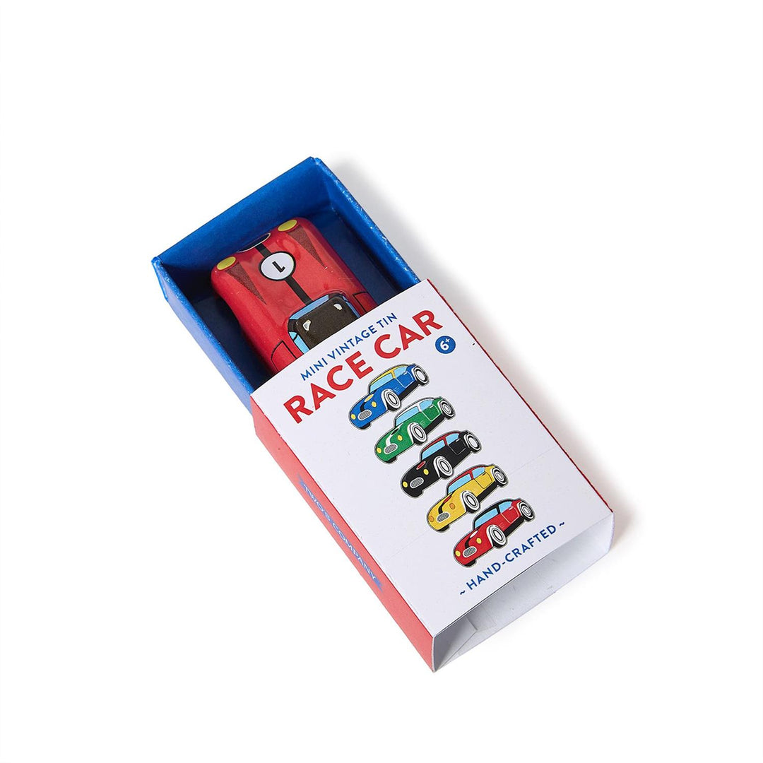 Vintage Mini Tin Race Car In Matchbox