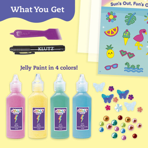 Paint & Peel Jelly Stickers Glitter Goals