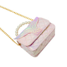 Load image into Gallery viewer, Mermaid Tail Pearl Handle Bag Purple
