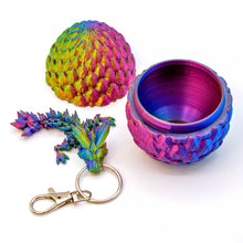 Load image into Gallery viewer, Crystal Dragon Egg Mini Keychain Fidget