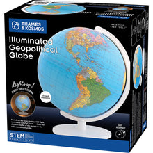 Load image into Gallery viewer, Illuminated Geopolitical Globe