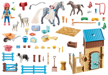 Load image into Gallery viewer, Horse Stall With Amelia And Whisper