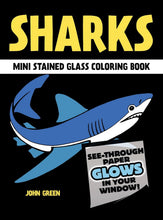 Load image into Gallery viewer, Sharks Stained Glass Coloring Book