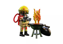 Load image into Gallery viewer, Firefighter With Make-Believe Fire