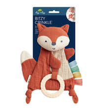 Load image into Gallery viewer, Fox Bitzy Crinkle Sensory Toy With Teether