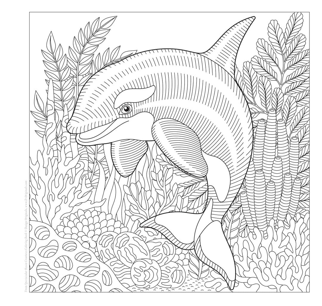 Spectacular Ocean Creatures Coloring Book