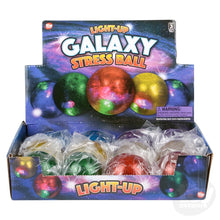 Load image into Gallery viewer, 2.5" Light Up Galaxy Squeeze Ball