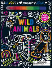 Load image into Gallery viewer, Neon Doodles Book Wild Animals