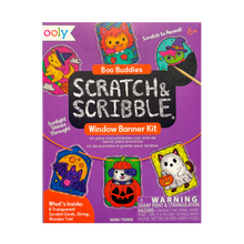 Load image into Gallery viewer, Boo Buddies Mini Scratch &amp; Scribble Window Banner Kit