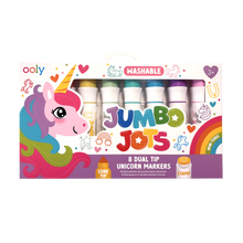 Load image into Gallery viewer, Jumbo Jots Dual Tip Cone &amp; Stamp Unicorn Markers