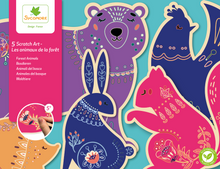 Load image into Gallery viewer, Pockets Scratch Art Wooden Animals