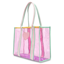 Load image into Gallery viewer, Color Block Clear Tote
