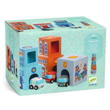 Load image into Gallery viewer, TopaniCar Stacking Blocks Game &amp; Vehicles