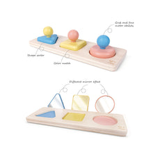 Load image into Gallery viewer, Montessori Mirror Shape Puzzle