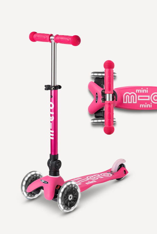 Foldable Pink LED Mini Micro Kickboard Scooter