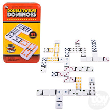 Load image into Gallery viewer, Double 12 Dominoes Tin