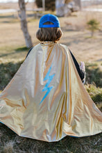 Load image into Gallery viewer, Reversible Blue Lightning Holographic Cape Size 5-6