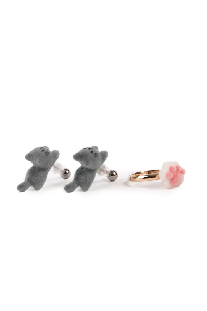 Boutique Tiny Paws Treasure Earring And Ring Set