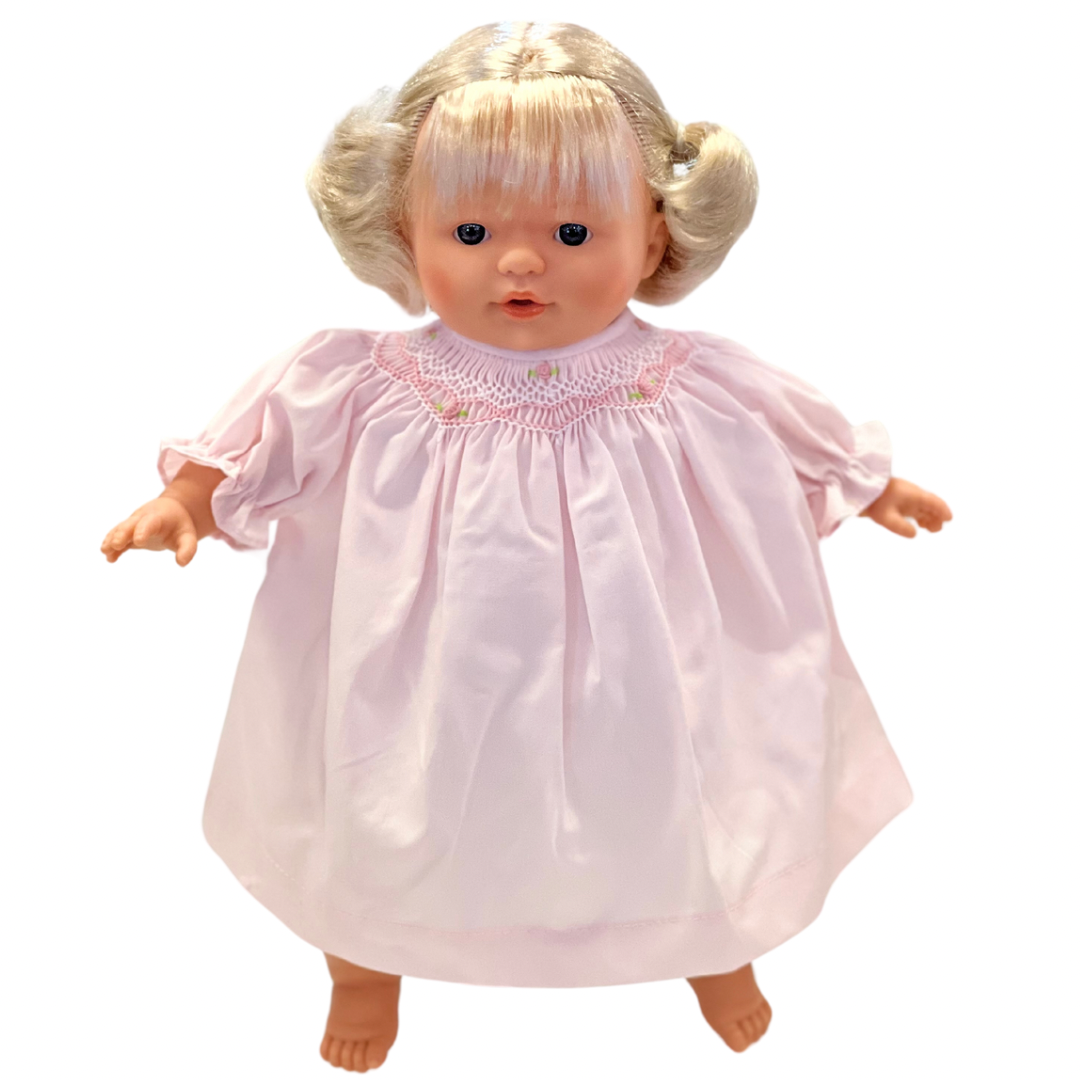 15" Lilly Doll Blonde Short Pigtails With Blue Eyes