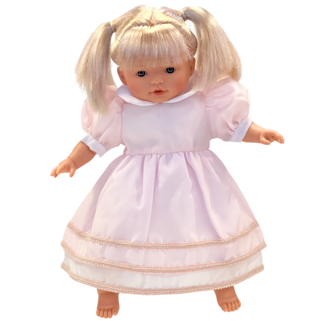 15" Jade Doll Blonde Pigtails With Blue Eyes