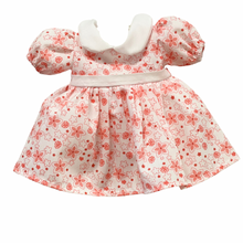 Load image into Gallery viewer, 10" Red Floral Print Doll Dress