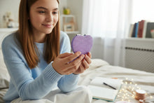 Load image into Gallery viewer, Heart Rhinestone Compact Mirror